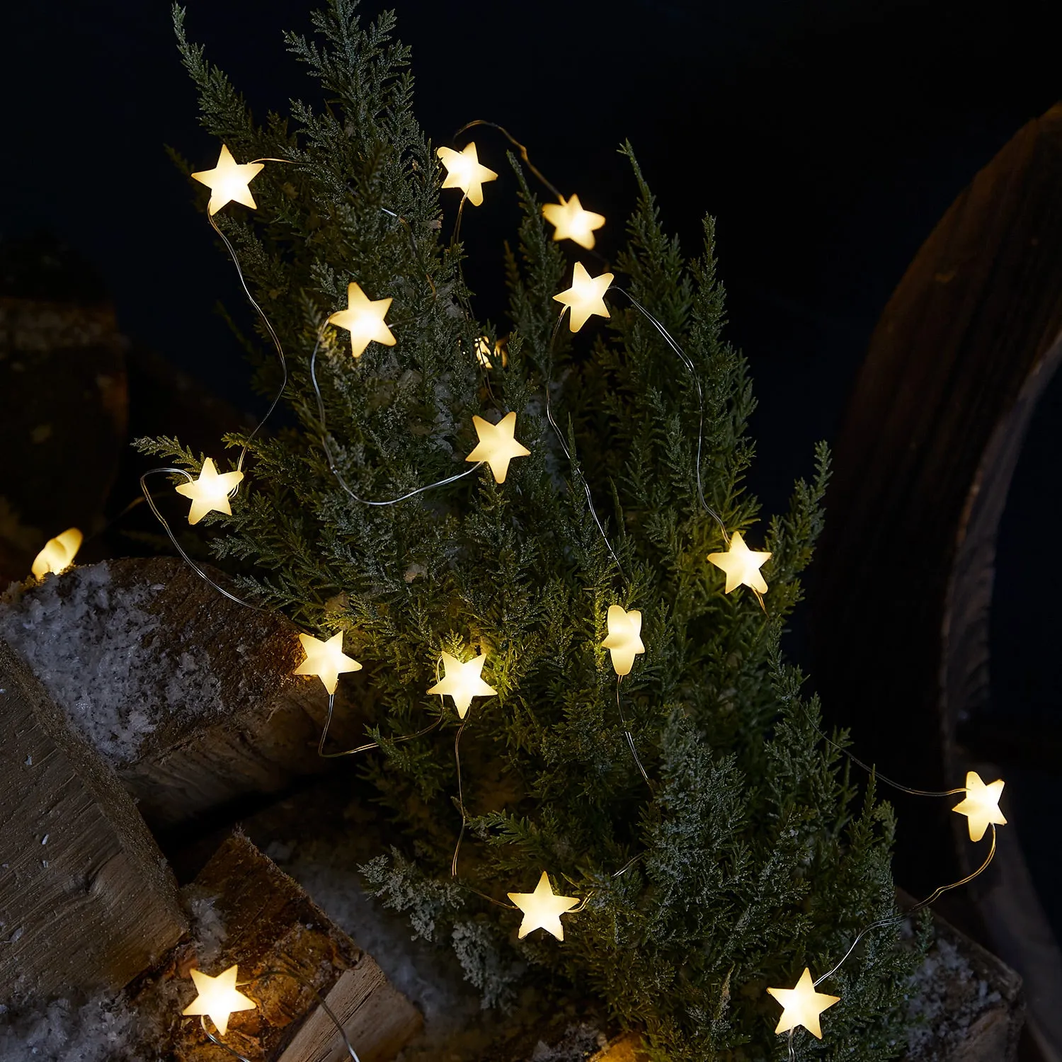 50 Warm White Star Outdoor Micro Fairy Lights