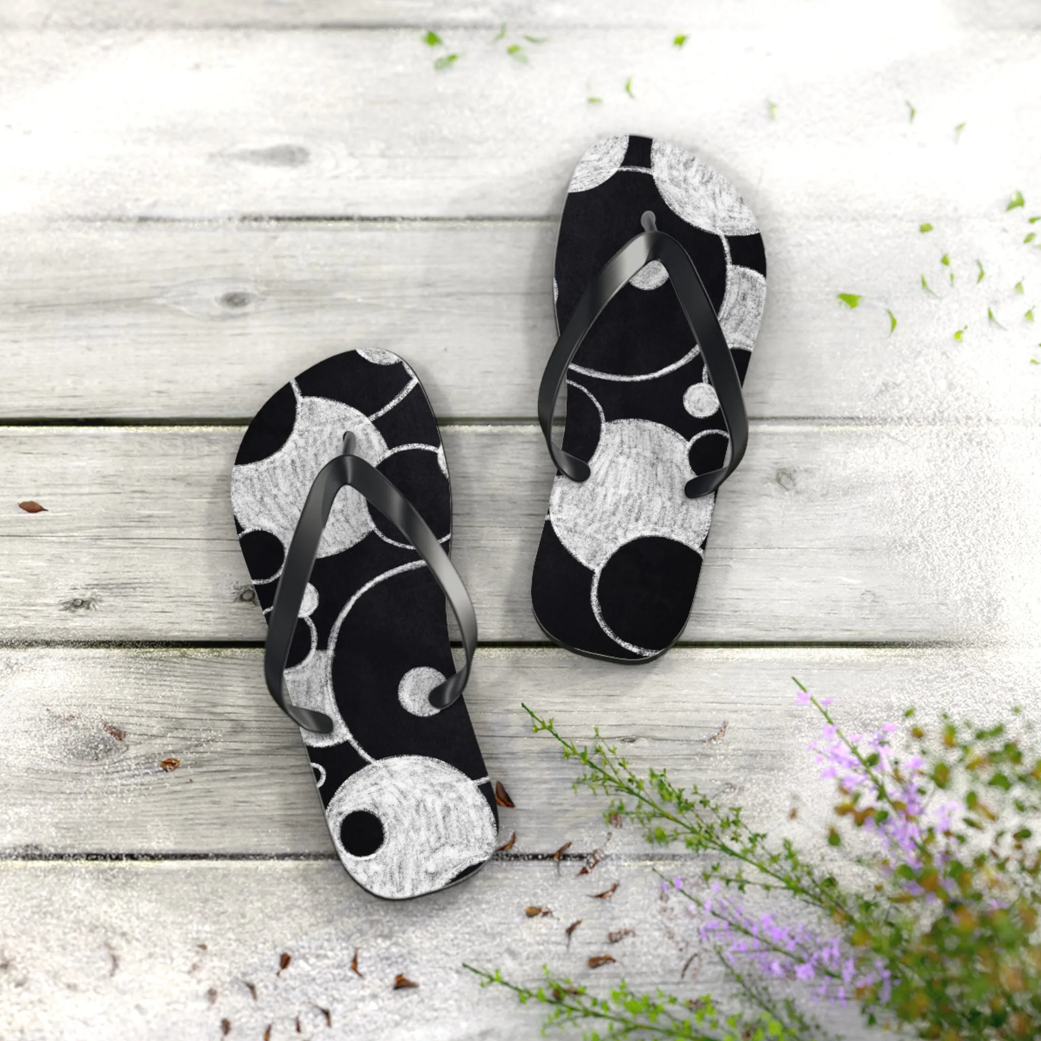 Black Dots - Inovax Flip Flops