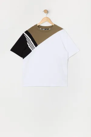 Boys Colourblock Crewneck T-Shirt