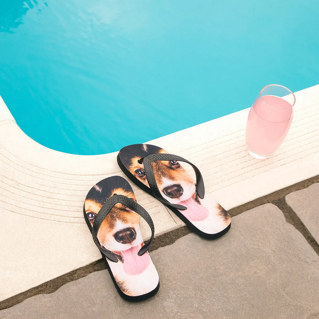 Dog Face Flip Flops