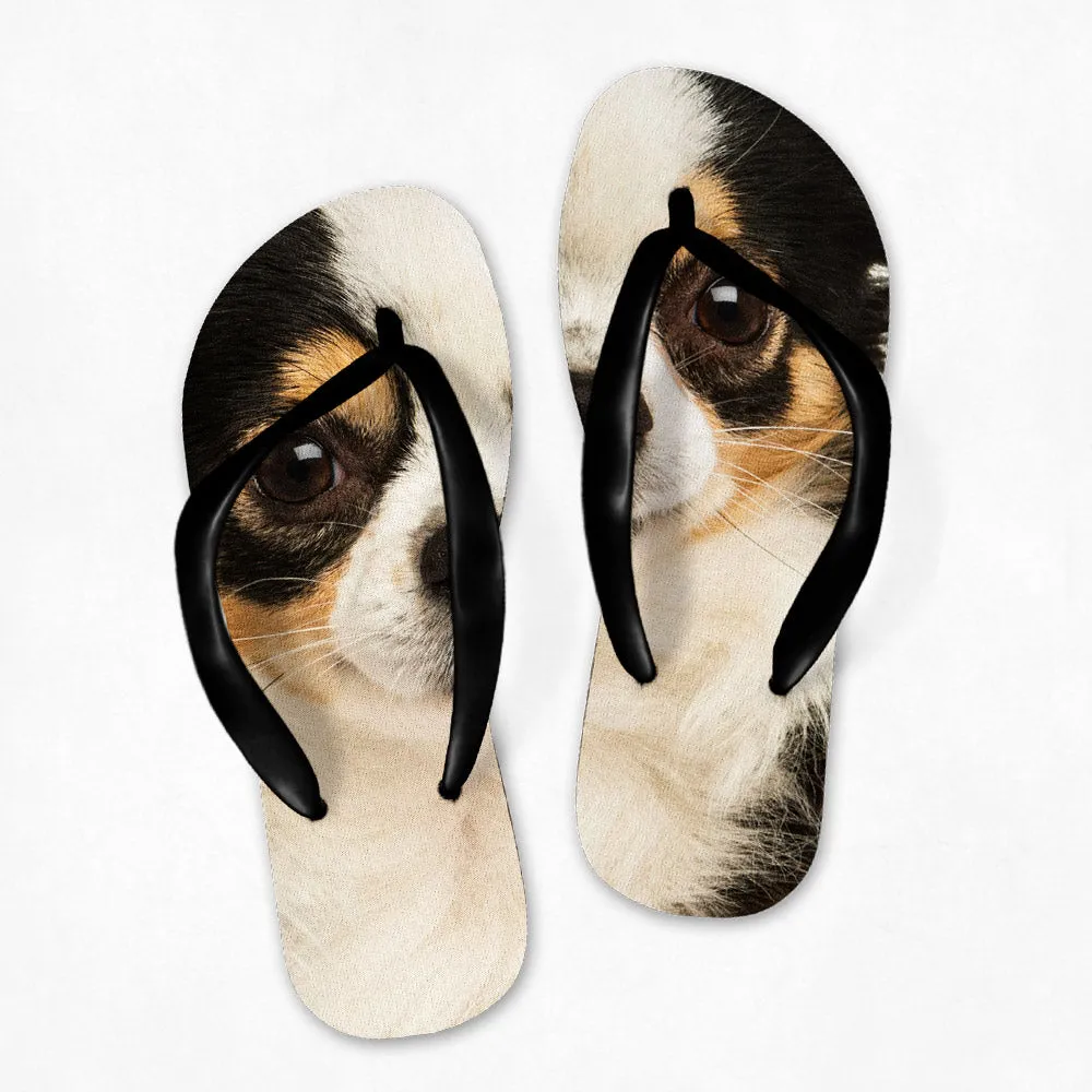 Dog Face Flip Flops