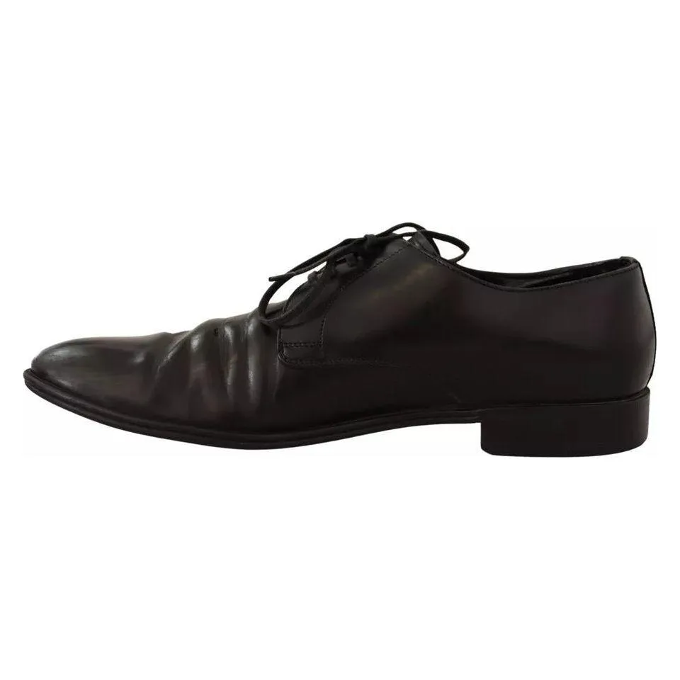 Dolce & Gabbana Black Leather Derby Dress Formal Shoes