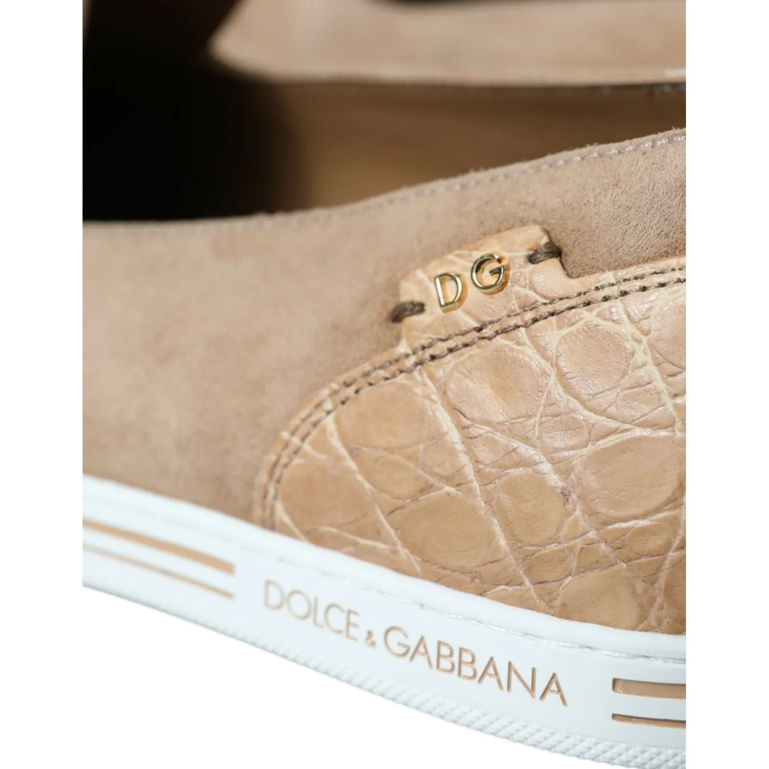 Dolce & Gabbana Elegant Beige Leather Loafers