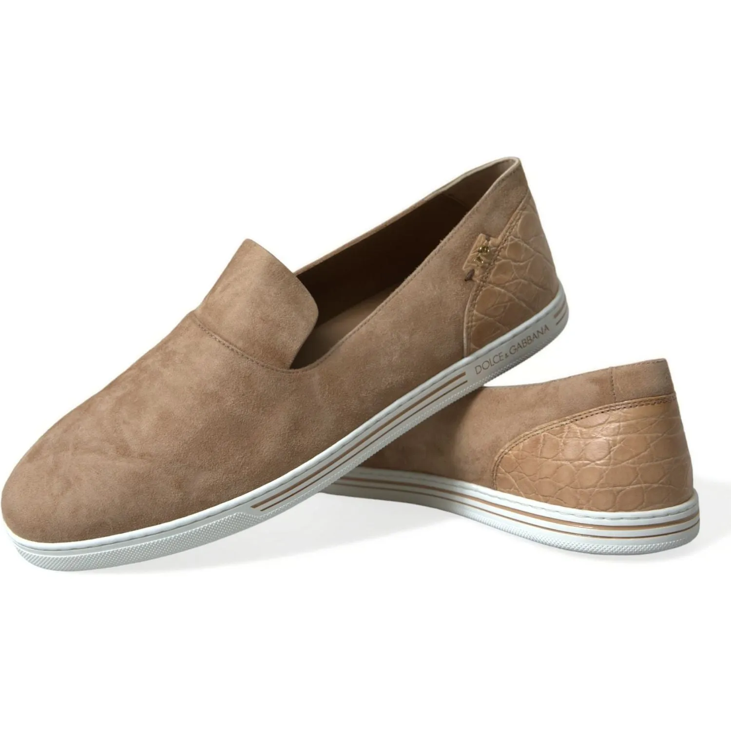 Dolce & Gabbana Elegant Beige Leather Loafers