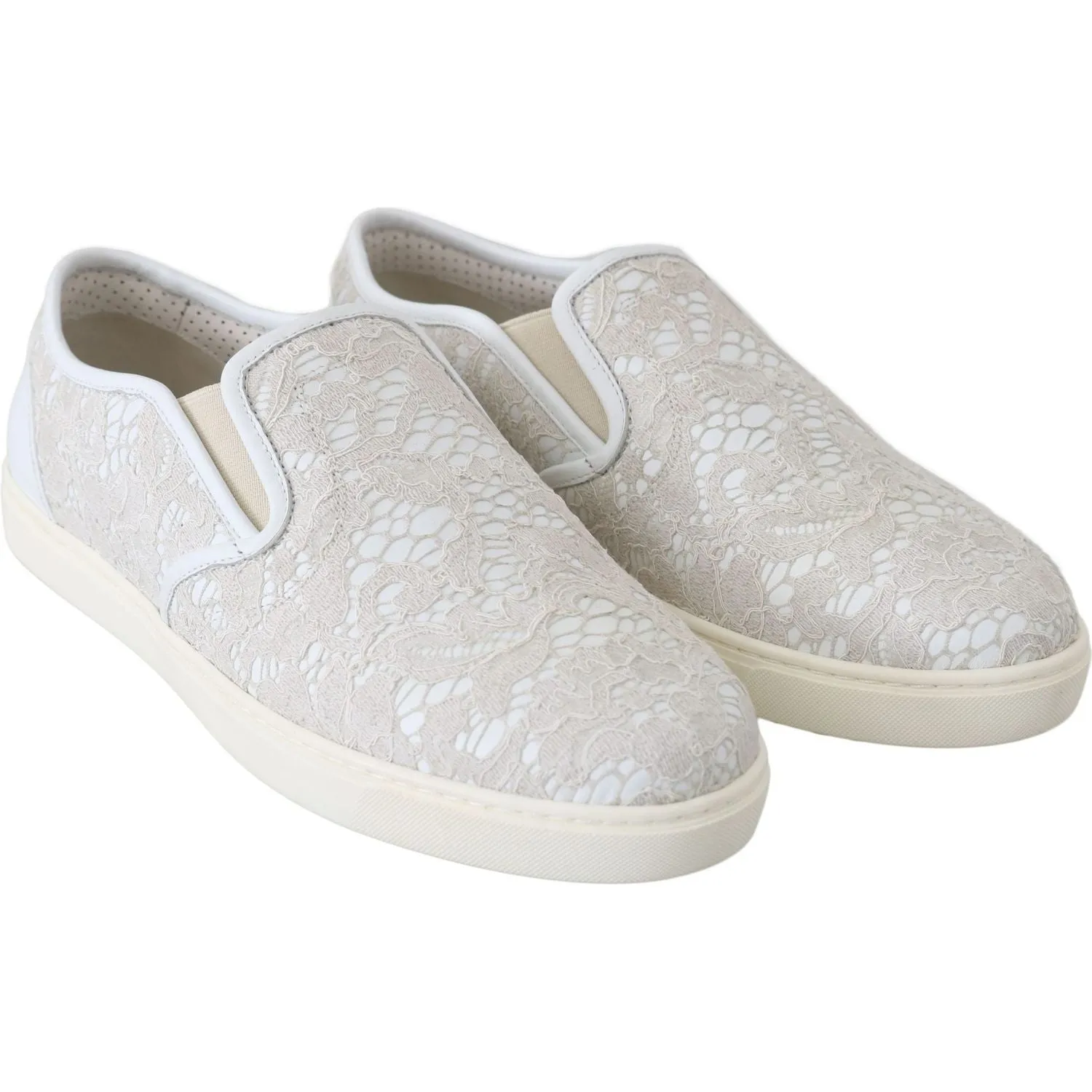 Dolce & Gabbana Elegant Off White Loafers for Ladies