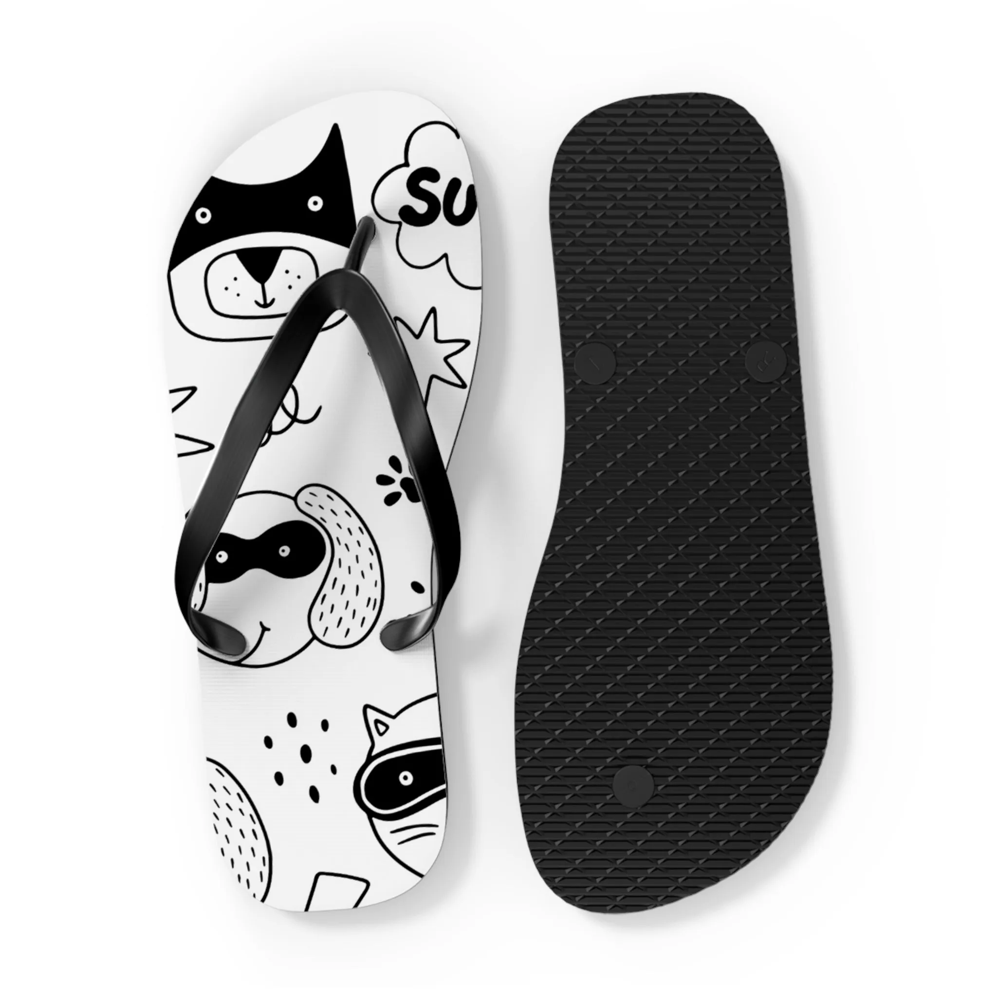 Doodle Dogs & Cats - Inovax Flip Flops