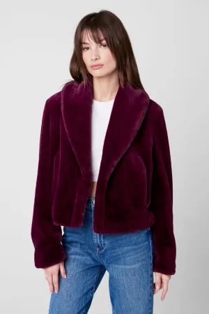 Dry Martini Faux Fur Cropped Jacket