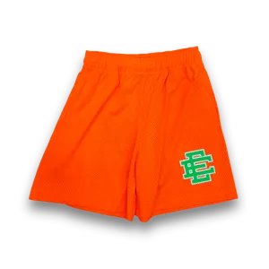 Eric Emanuel EE Shorts - Neon Orange Green Letters