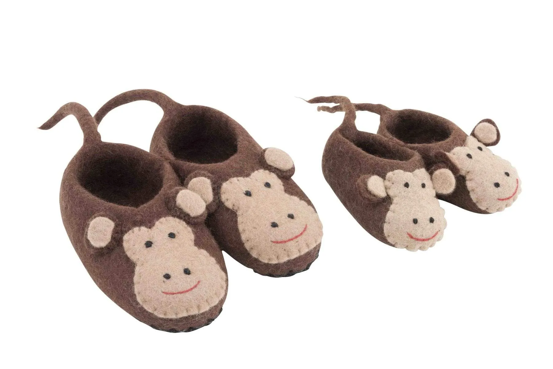 Fun Monkey slippers - size 3 & 4