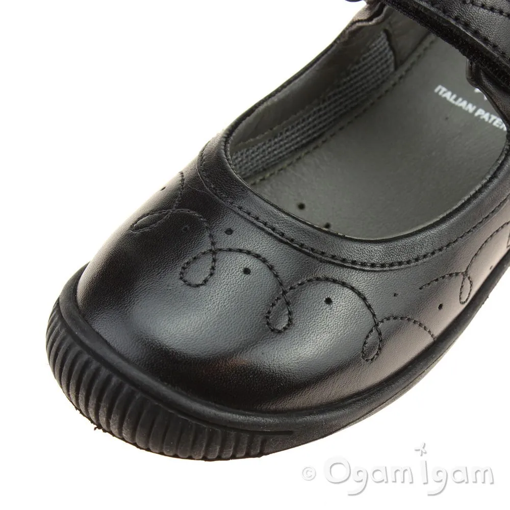 Geox Gioia Girls Black School Shoe