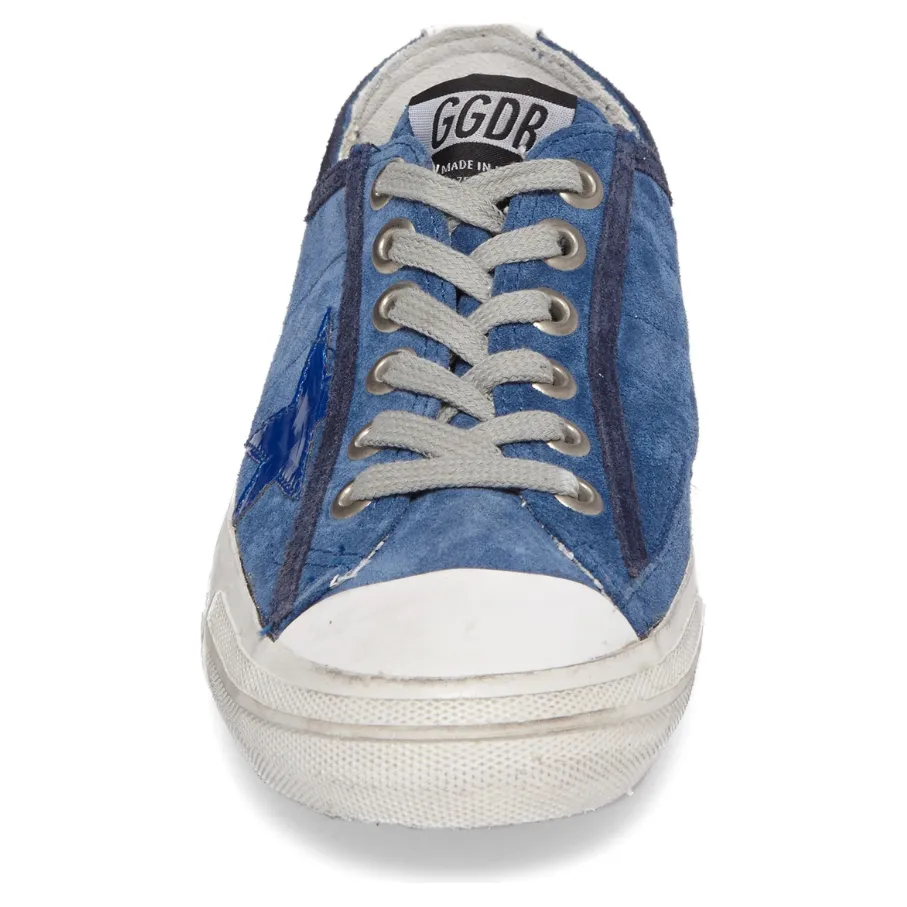 Golden Goose Chic Blue Suede Low-Top Sneakers