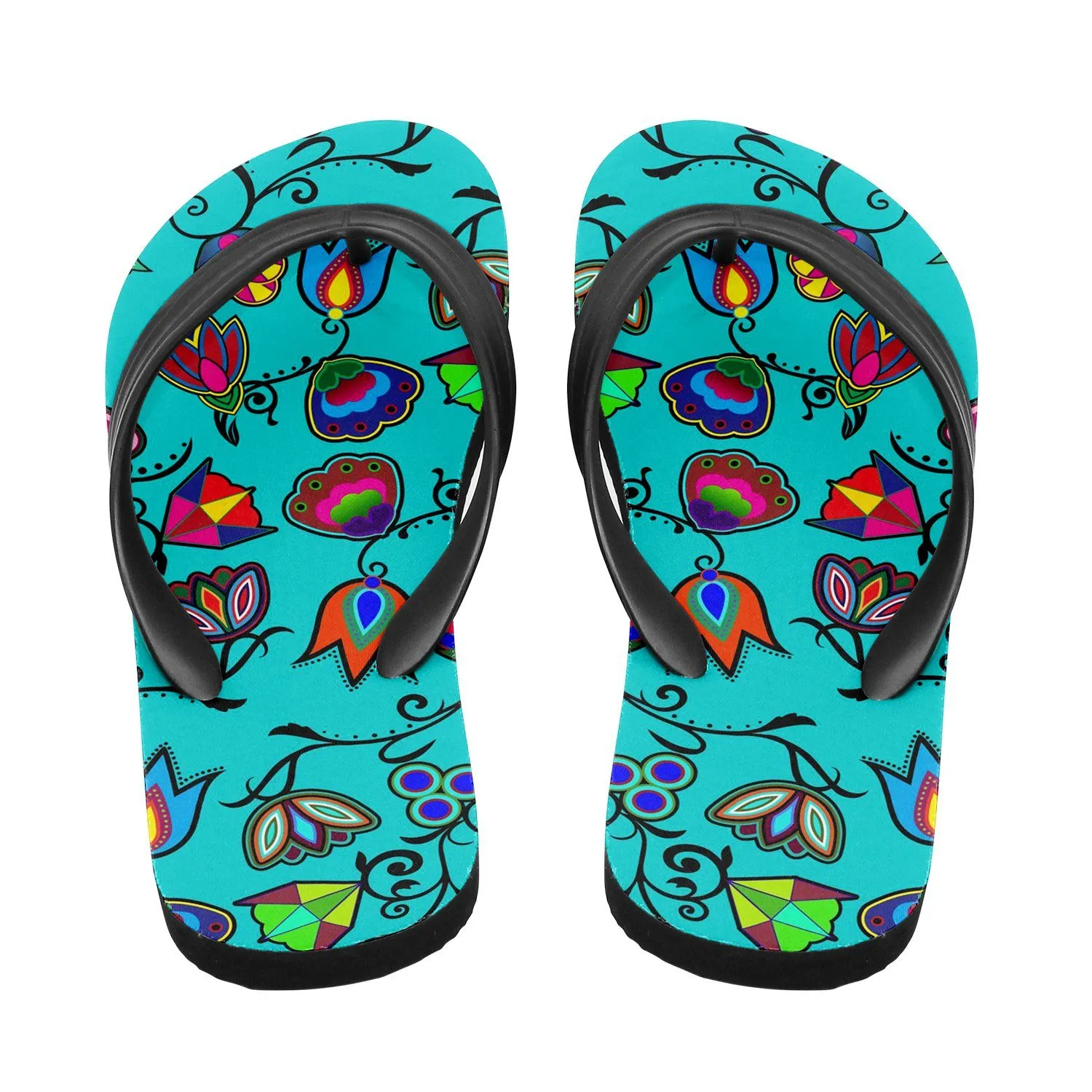 Indigenous Paisley Sky Flip Flops