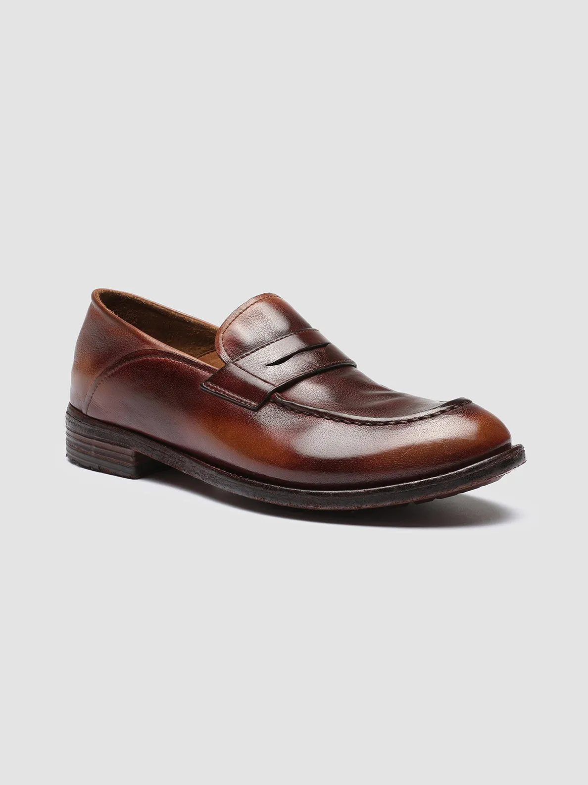 LEXIKON 140 - Tabacco Leather Penny Loafers