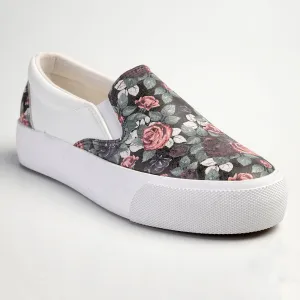 Madison Lala Youth Floral Sneaker - Black Multi