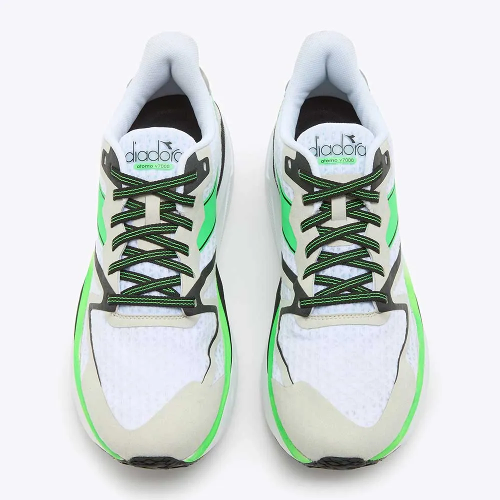 Men's Atomo V7000 Running Shoe - White/Green Fluo/Black - Regular (D)