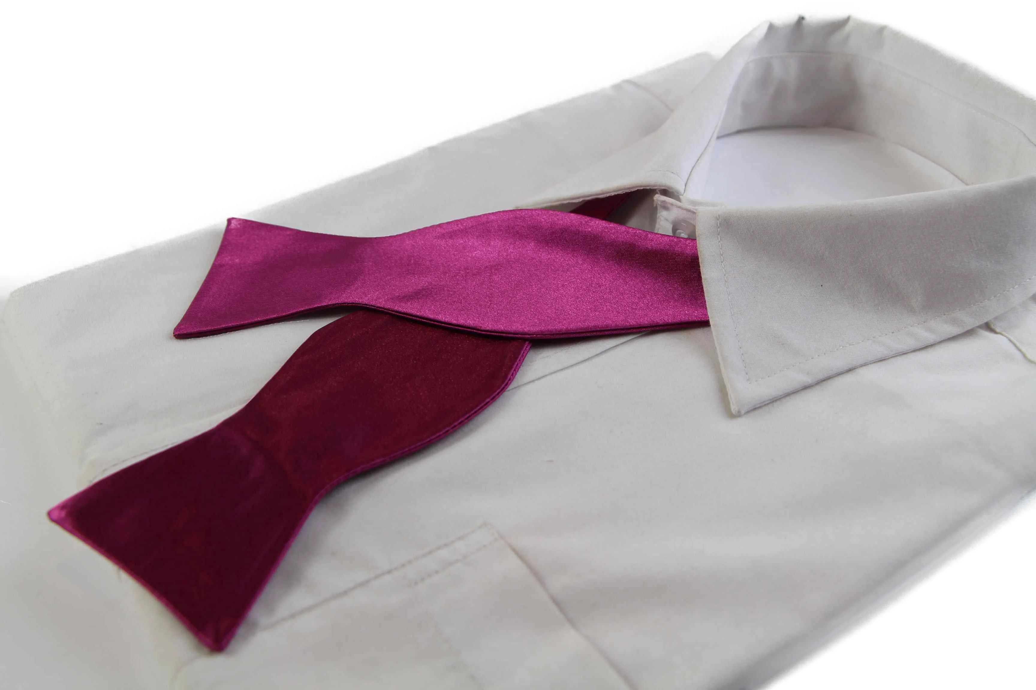 Mens Burgundy Self Tie Bow Tie