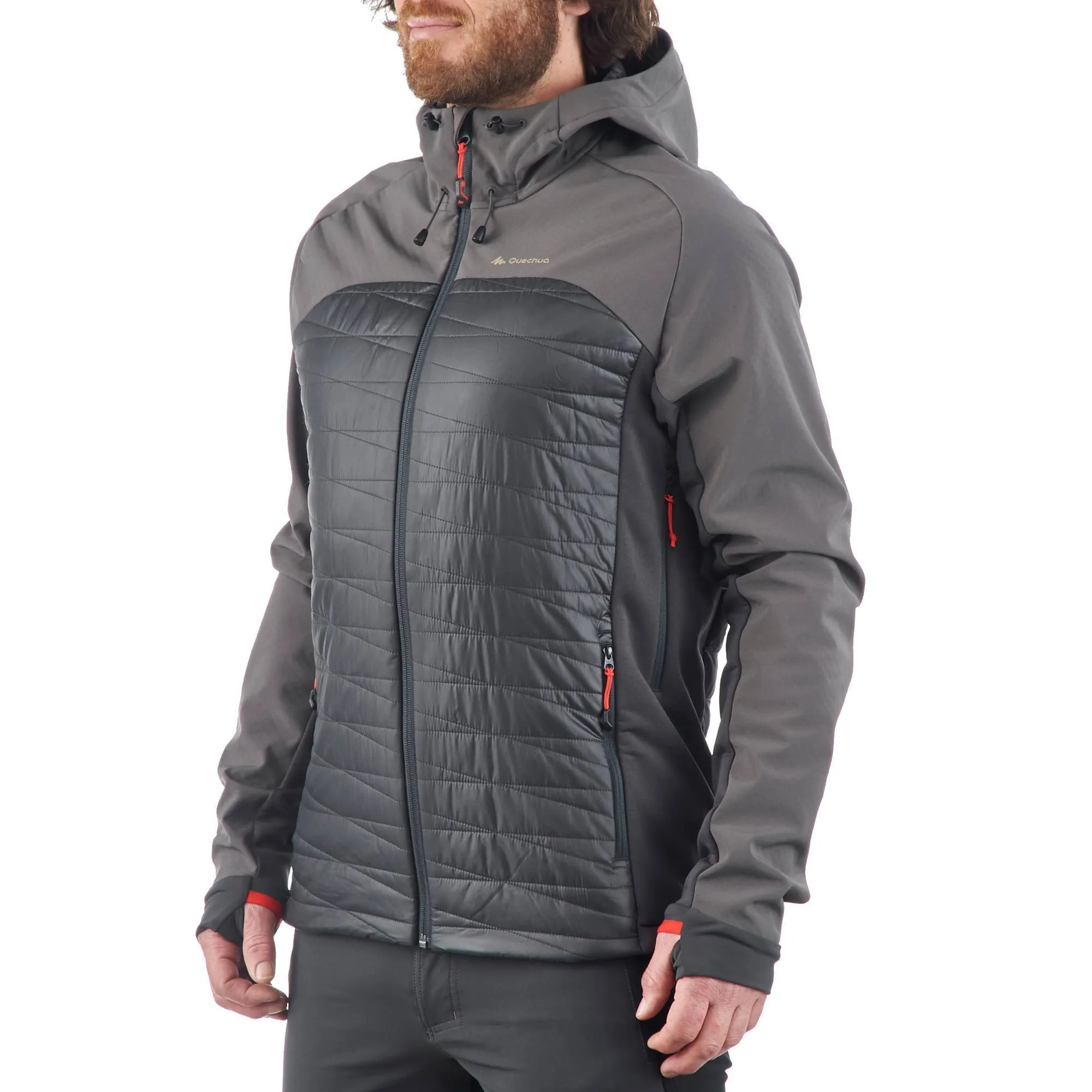 Men's Hiking Hybrid Softshell Jacket Windwarm 800