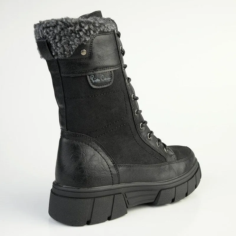 Pierre Cardin June Fur Boot - Black