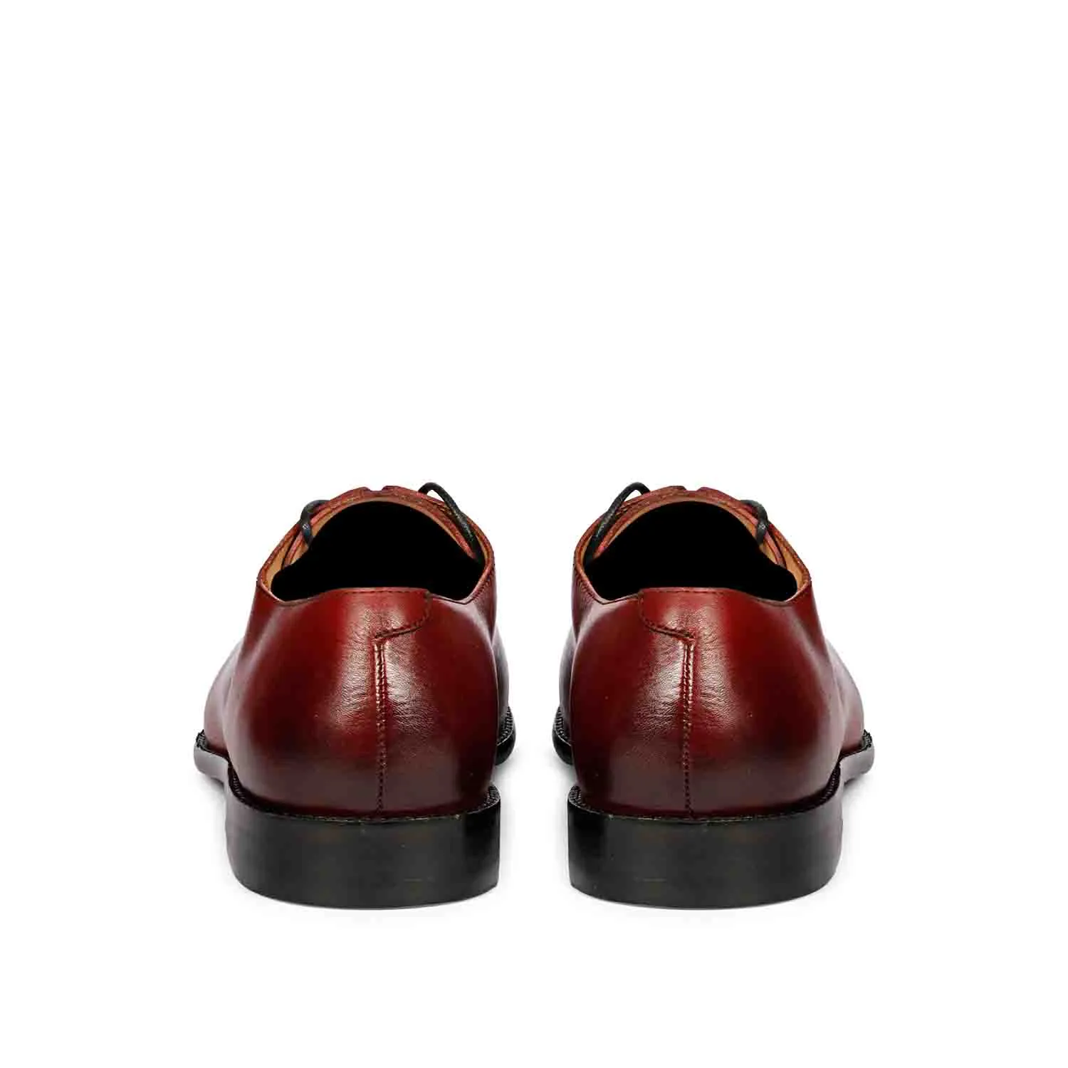 Saint Finn Red Leather Oxford Shoes