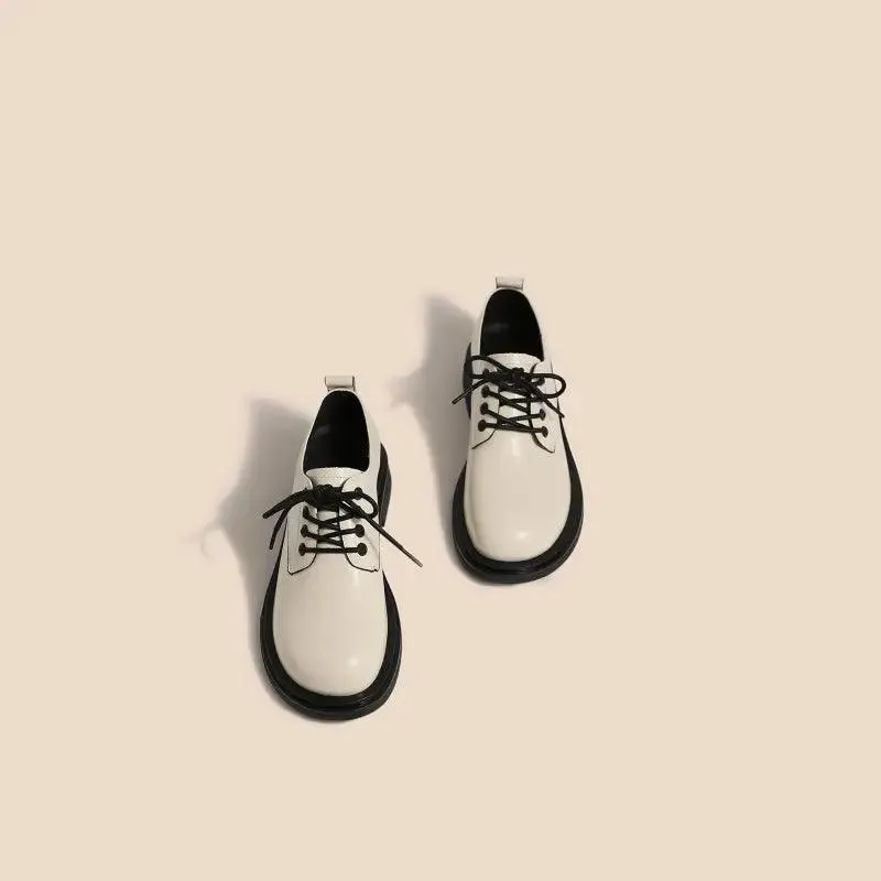 Stylish Lace-up Leather Flats for Women – Versatile All-Occasion Footwear